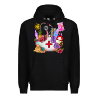 Black nurse  summer Premium Hoodie - AdoDesignShop