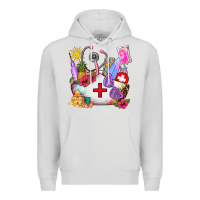 Dove Grey nurse  summer Premium Hoodie - AdoDesignShop