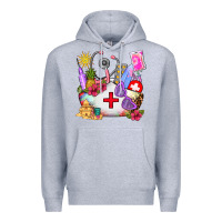 Heather Grey nurse  summer Premium Hoodie - AdoDesignShop