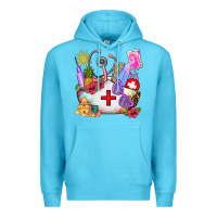 Ocean Blue nurse  summer Premium Hoodie - AdoDesignShop