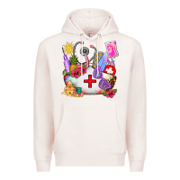 Pale Pink nurse  summer Premium Hoodie - AdoDesignShop