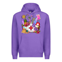 Purple nurse  summer Premium Hoodie - AdoDesignShop