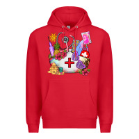 Red nurse  summer Premium Hoodie - AdoDesignShop