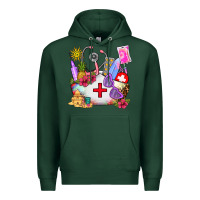 Sports Green nurse  summer Premium Hoodie - AdoDesignShop