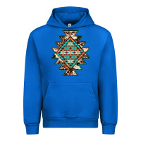 Cobalt cowhide leopard gemstone aztec Urban Hoodie - JahusDesignShop