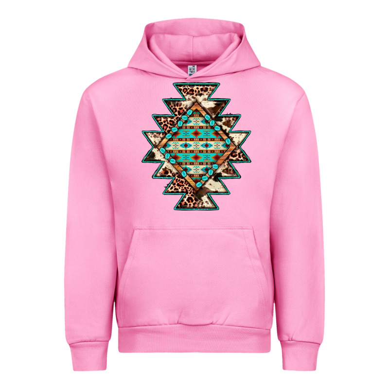 Cowhide Leopard Gemstone Aztec Urban Hoodie by JahusDesignShop | Teevron
