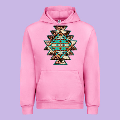 Cowhide Leopard Gemstone Aztec Urban Hoodie Designed By Jahusdesignshop