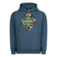 Pigment Midnight Navy cowhide leopard gemstone aztec Urban Hoodie - JahusDesignShop