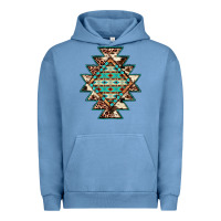 Pigment Pebble Blue cowhide leopard gemstone aztec Urban Hoodie - JahusDesignShop