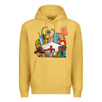 Antique Gold nurse  summer Premium Hoodie - AdoDesignShop