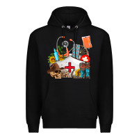 Black nurse  summer Premium Hoodie - AdoDesignShop