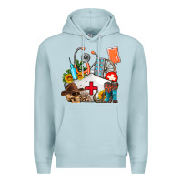 Blue Mist nurse  summer Premium Hoodie - AdoDesignShop