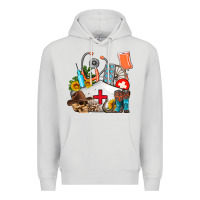Dove Grey nurse  summer Premium Hoodie - AdoDesignShop