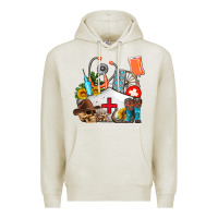 Oatmeal Heather nurse  summer Premium Hoodie - AdoDesignShop
