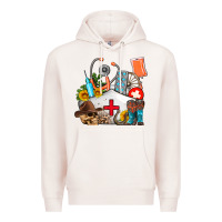 Pale Pink nurse  summer Premium Hoodie - AdoDesignShop