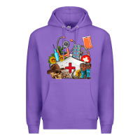 Purple nurse  summer Premium Hoodie - AdoDesignShop
