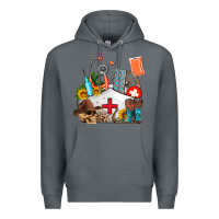 Rock nurse  summer Premium Hoodie - AdoDesignShop