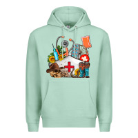Seafoam nurse  summer Premium Hoodie - AdoDesignShop