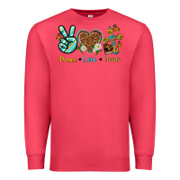 Cardinal peace love jesus Premium Sweatshirt - texasbilliewilder
