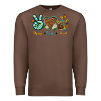 Chestnut peace love jesus Premium Sweatshirt - texasbilliewilder