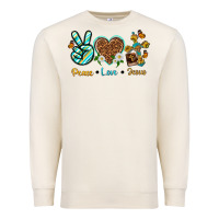 Sandshell peace love jesus Premium Sweatshirt - texasbilliewilder