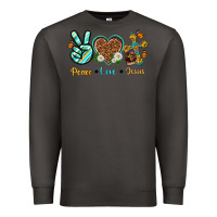 Smoke peace love jesus Premium Sweatshirt - texasbilliewilder