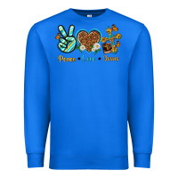True Royal peace love jesus Premium Sweatshirt - texasbilliewilder