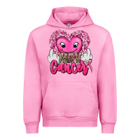 Fuchsia Pink hey cancer with middle fingers Urban Hoodie - AdoDesignShop