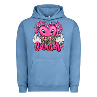 Pigment Pebble Blue hey cancer with middle fingers Urban Hoodie - AdoDesignShop