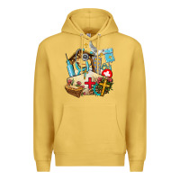 Antique Gold nurse  cross and jesus Premium Hoodie - AdoDesignShop