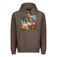 Coffee nurse  cross and jesus Premium Hoodie - AdoDesignShop
