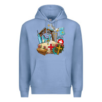 Colony Blue nurse  cross and jesus Premium Hoodie - AdoDesignShop