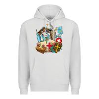 Dove Grey nurse  cross and jesus Premium Hoodie - AdoDesignShop