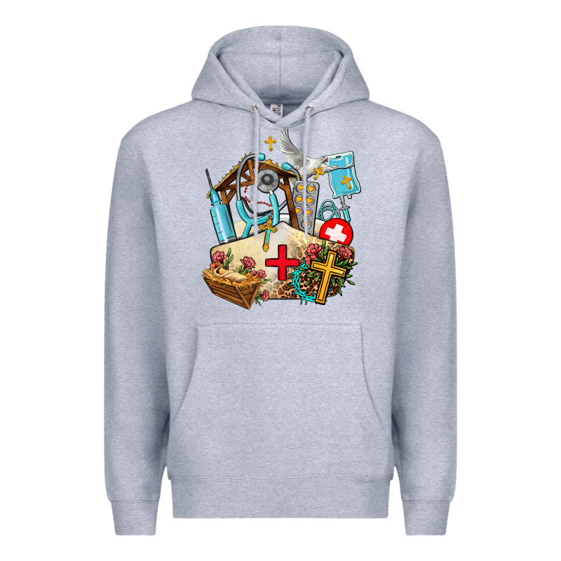 Nurse  Cross And Jesus Premium Hoodie by AdoDesignShop | Teevron