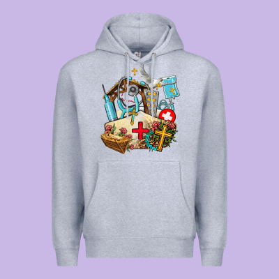 Nurse  Cross And Jesus Premium Hoodie Designed By Adodesignshop