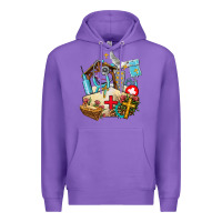 Purple nurse  cross and jesus Premium Hoodie - AdoDesignShop