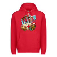 Red nurse  cross and jesus Premium Hoodie - AdoDesignShop