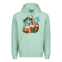 Seafoam nurse  cross and jesus Premium Hoodie - AdoDesignShop