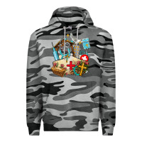 Slate Camo nurse  cross and jesus Premium Hoodie - AdoDesignShop