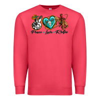 Cardinal peace love rodeo Premium Sweatshirt - texasbilliewilder