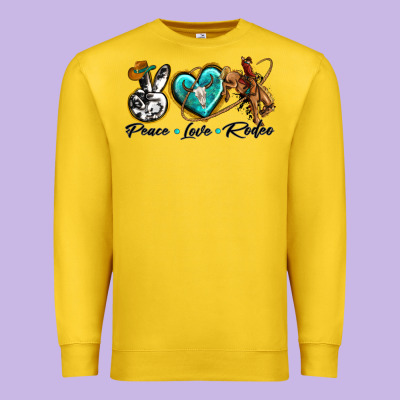 Premium Sweatshirt peace love rodeo