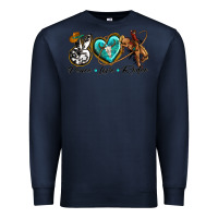 Navy peace love rodeo Premium Sweatshirt - texasbilliewilder