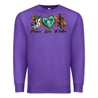 Purple peace love rodeo Premium Sweatshirt - texasbilliewilder