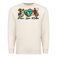 Sandshell peace love rodeo Premium Sweatshirt - texasbilliewilder