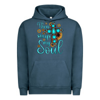 Pigment Midnight Navy then sings my soul cross Urban Hoodie - JahusDesignShop