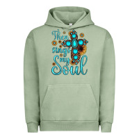 Pigment Oil Green then sings my soul cross Urban Hoodie - JahusDesignShop