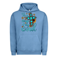 Pigment Pebble Blue then sings my soul cross Urban Hoodie - JahusDesignShop