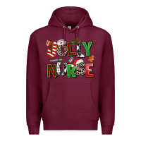 Burgundy jolly nurse Premium Hoodie - AdoDesignShop