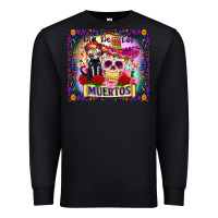 Black dia de los muertos Premium Sweatshirt - Zillion Design Studio