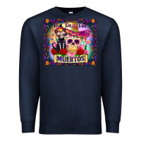 Navy dia de los muertos Premium Sweatshirt - Zillion Design Studio